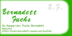 bernadett fuchs business card